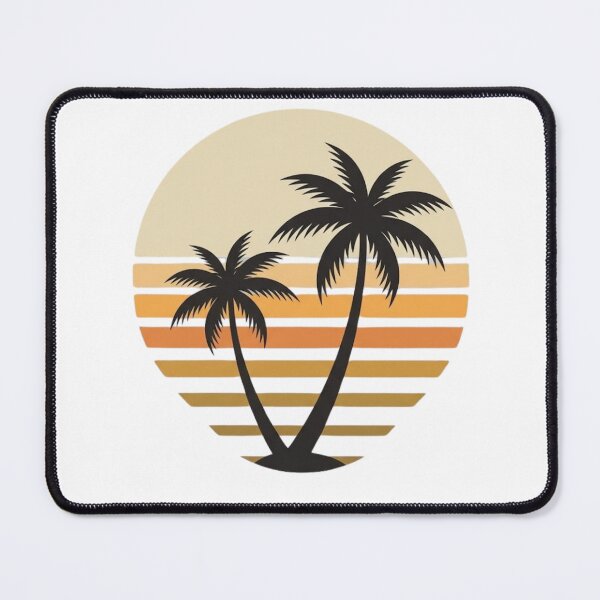 Item preview, Retro Palm Trees Sunset Circle Silhouette designed and sold by GiggleInkTees.