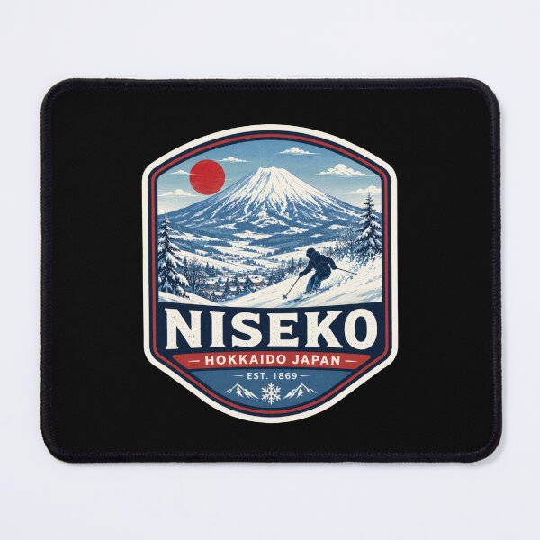 Item preview, Niseko Powder Run | Mount Yotei Ski Adventure Vintage Badge designed and sold by CosmicAnomaly.