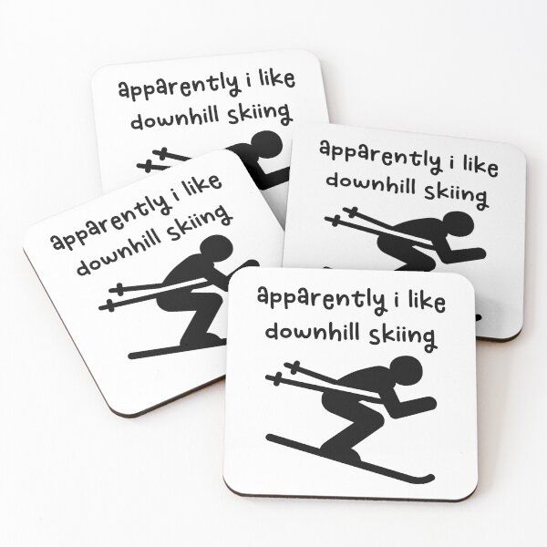 Item preview, Apparently I Like Downhill Skiing Ski Vacation Funny Ski Quote Winter Sports Gift For Skier Ski Lover Funny Gifts designed and sold by gunaone-design.