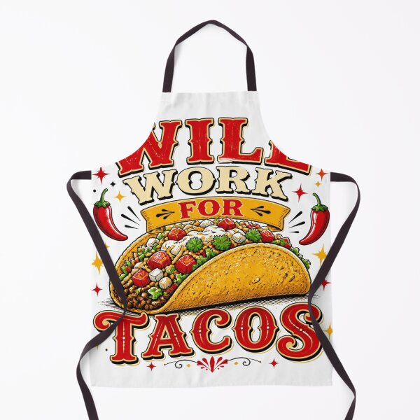Item preview, Will Work for Tacos Funny Food Humor Taco Lover T-Shirt designed and sold by Five Reasons Designs.