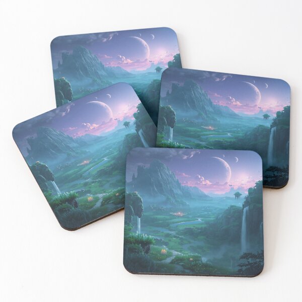 Item preview, Floating Hanging Gardens Fantasy Alien Landscape designed and sold by Luminous Wilds.