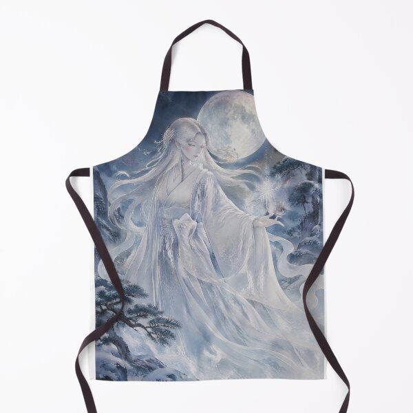 Item preview, Yuki Onna Snow Spirit Under the Winter Moon – Japanese Yokai Folklore Art designed and sold by kaxymax.