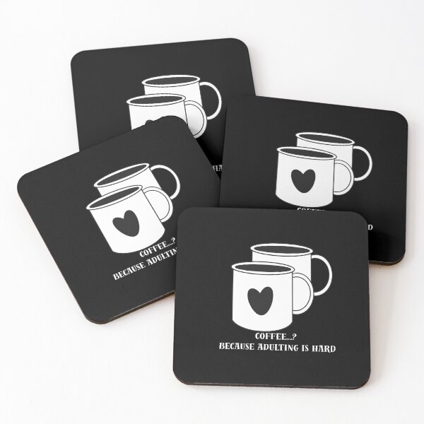 Item preview, Coffee Because Adulting Is Hard Funny Caffeine Quote designed and sold by GADS_STUDIO.