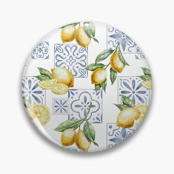Item preview, Mediterranean Lemon Tile Pattern designed and sold by Alisles.
