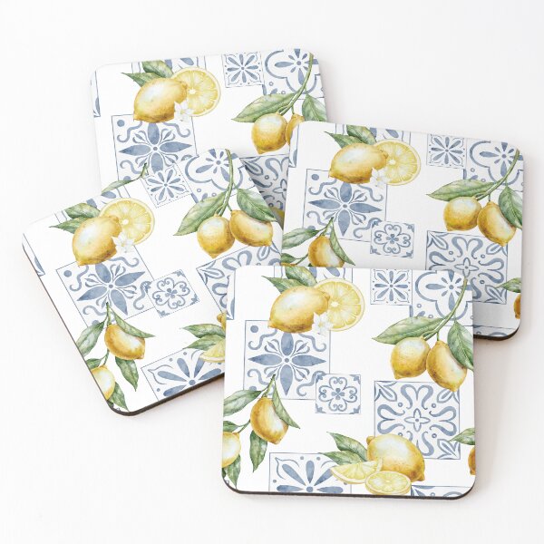 Item preview, Mediterranean Lemon Tile Pattern designed and sold by Alisles.