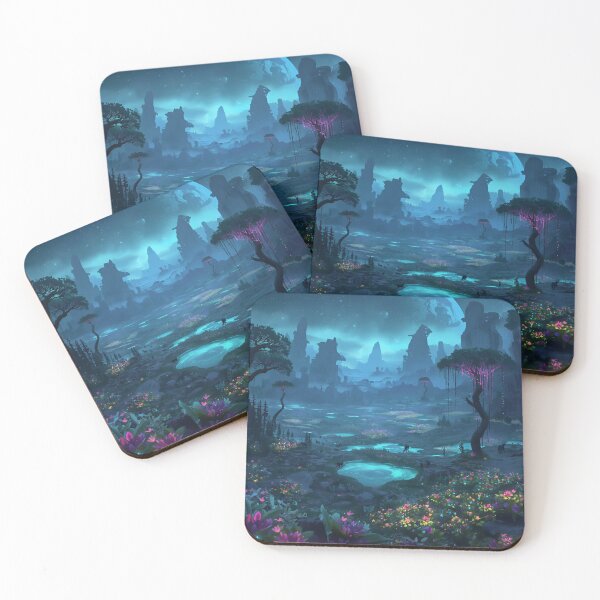 Item preview, Living Lights Valley Fantasy Alien Landscape designed and sold by Luminous Wilds.
