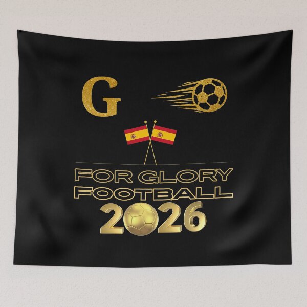 Item preview, For Glory Football 2026 Spain Gold Soccer Fan Design Spanish Flag Football Supporter Shirt designed and sold by Art IN Pack.