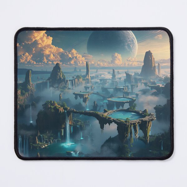Item preview, Celestial Waterfall Kingdom Fantasy Landscape designed and sold by Luminous Wilds.