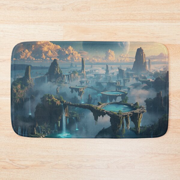 Item preview, Celestial Waterfall Kingdom Fantasy Landscape designed and sold by Luminous Wilds.