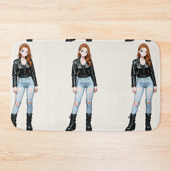 Item preview, Fashion - attitude redhead woman leather designed and sold by AnimeShin.