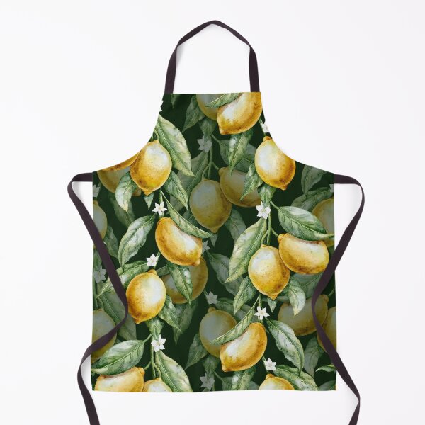 Item preview, Watercolor Lemon Pattern Dark Botanical designed and sold by Alisles.