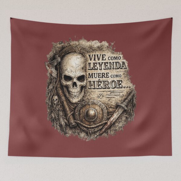 Item preview, Vive Como Leyenda, Muere Como Héroe | Viking Skull Warrior Design designed and sold by Alchemy-Forge.