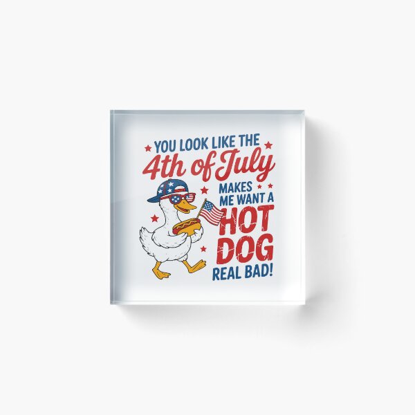Item preview, 4th of July Hot Dog You Look Like The 4th of July Make Me Want AHot Dog Bad designed and sold by gunaone-design.