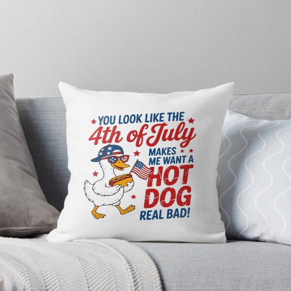 Item preview, 4th of July Hot Dog You Look Like The 4th of July Make Me Want AHot Dog Bad designed and sold by gunaone-design.