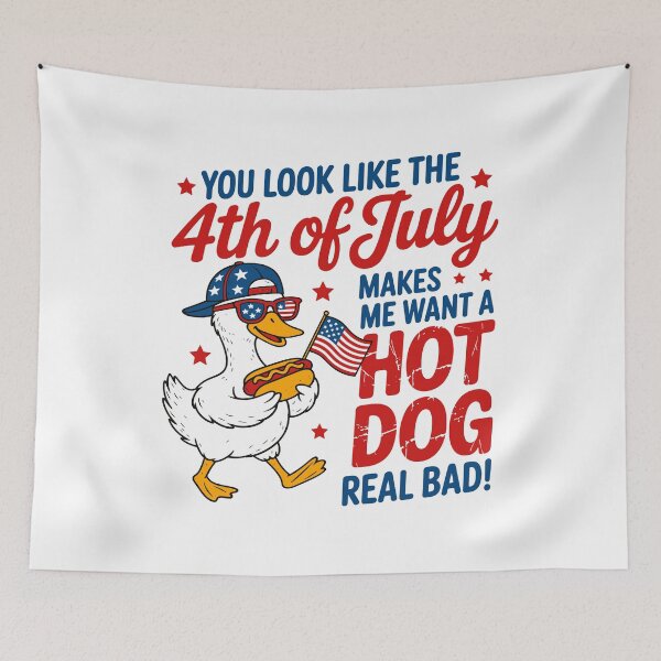 Item preview, 4th of July Hot Dog You Look Like The 4th of July Make Me Want AHot Dog Bad designed and sold by gunaone-design.