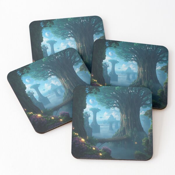 Item preview, Sky Cathedral Forest Fantasy Alien Landscape designed and sold by Luminous Wilds.