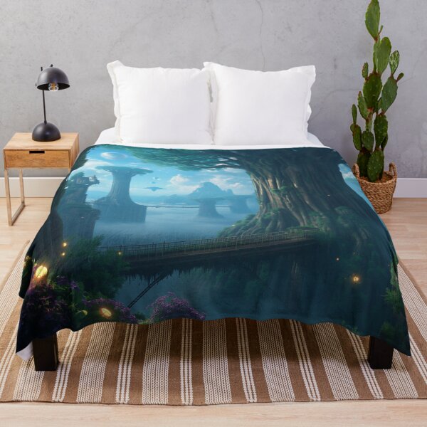 Item preview, Sky Cathedral Forest Fantasy Alien Landscape designed and sold by Luminous Wilds.