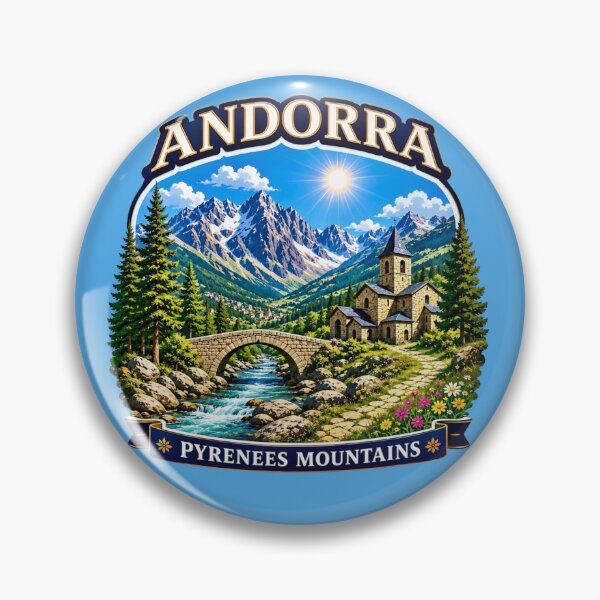 Item preview, Andorra - Pyrenees Mountains designed and sold by Myra365Art.