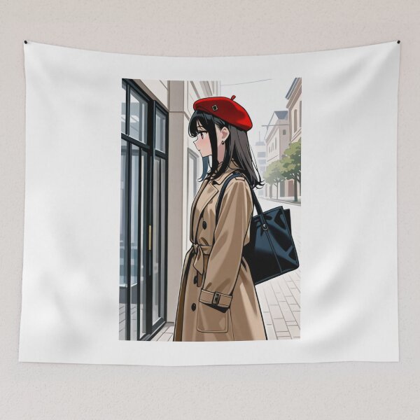 Item preview, Fashion - attitude woman beige trench designed and sold by AnimeShin.