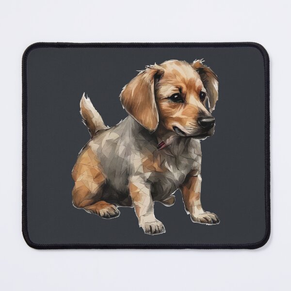 Item preview, Geometric Dachshund Puppy Art – Modern Pet Art designed and sold by Tklezardesigns.