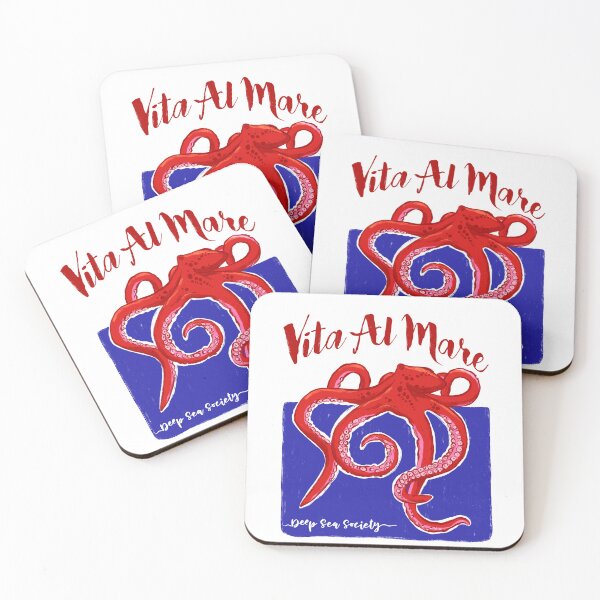 Item preview, Octopus Illustration, Euro Summer Mediterranean Coastal Graphic designed and sold by art-injoy.