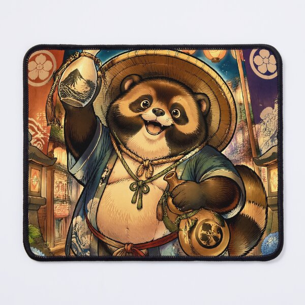 Item preview, Tanuki Festival Night | Japanese Yokai Sake Party Art designed and sold by kaxymax.