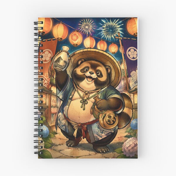 Item preview, Tanuki Festival Night | Japanese Yokai Sake Party Art designed and sold by kaxymax.