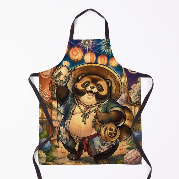 Item preview, Tanuki Festival Night | Japanese Yokai Sake Party Art designed and sold by kaxymax.