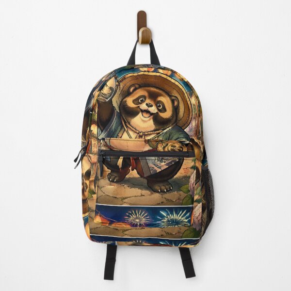 Item preview, Tanuki Festival Night | Japanese Yokai Sake Party Art designed and sold by kaxymax.