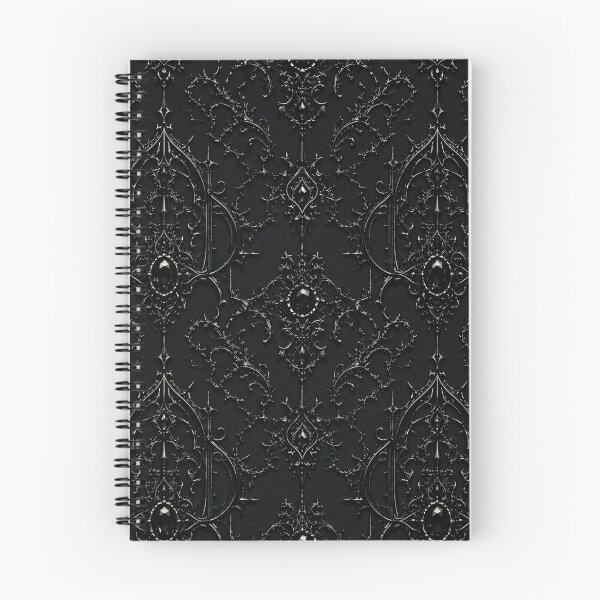 Item preview, All Black Gothic Damask - Ornate Monochrome Filigree designed and sold by cabuks.