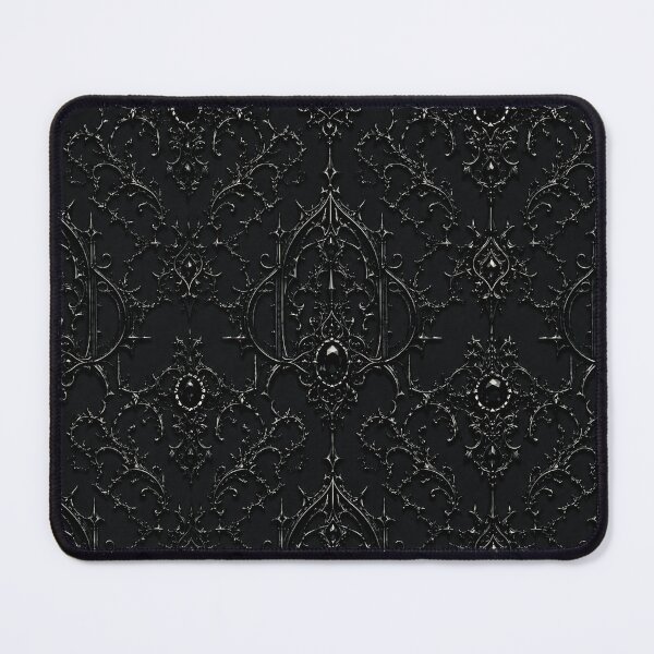 Item preview, All Black Gothic Damask - Ornate Monochrome Filigree designed and sold by cabuks.