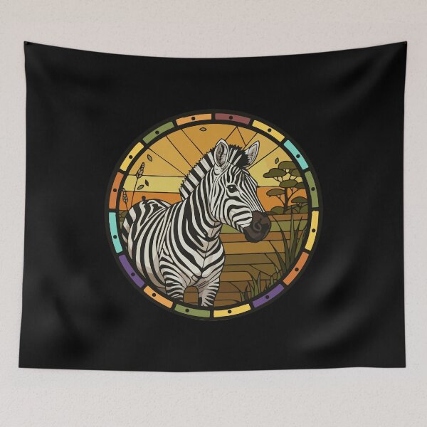 Item preview, African Zebra Stained Glass Wildlife Art designed and sold by d247.