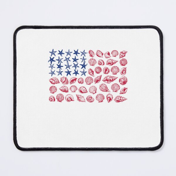 Item preview, USA Coastal Shell Patriotic Beach Lover Seashell American Flag 250th Anniversary 4th of July 250 Years USA 1776 2026 designed and sold by gunaone-design.