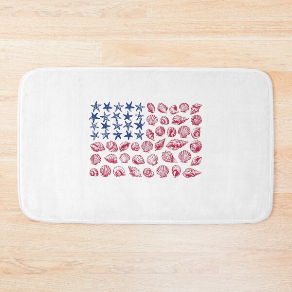 Item preview, USA Coastal Shell Patriotic Beach Lover Seashell American Flag 250th Anniversary 4th of July 250 Years USA 1776 2026 designed and sold by gunaone-design.