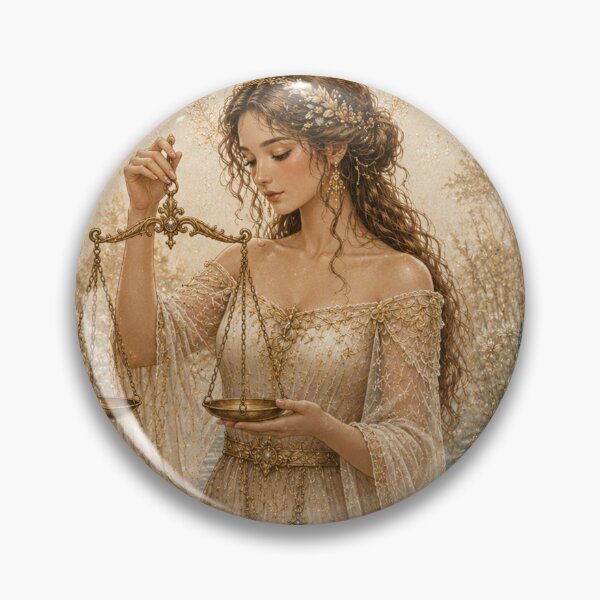 Item preview,  Libra Zodiac Maiden | Celtic Art Aesthetic | Medieval Fantasy Faux Embroidery  designed and sold by doinitzart.