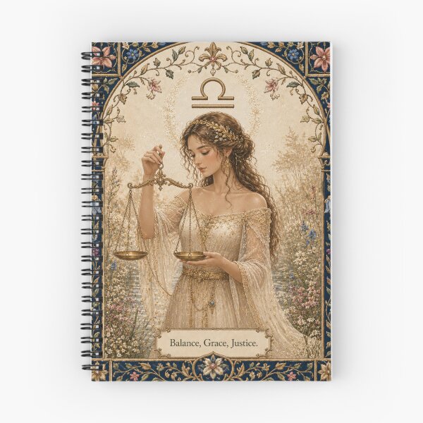 Item preview,  Libra Zodiac Maiden | Celtic Art Aesthetic | Medieval Fantasy Faux Embroidery  designed and sold by doinitzart.