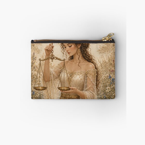 Item preview,  Libra Zodiac Maiden | Celtic Art Aesthetic | Medieval Fantasy Faux Embroidery  designed and sold by doinitzart.