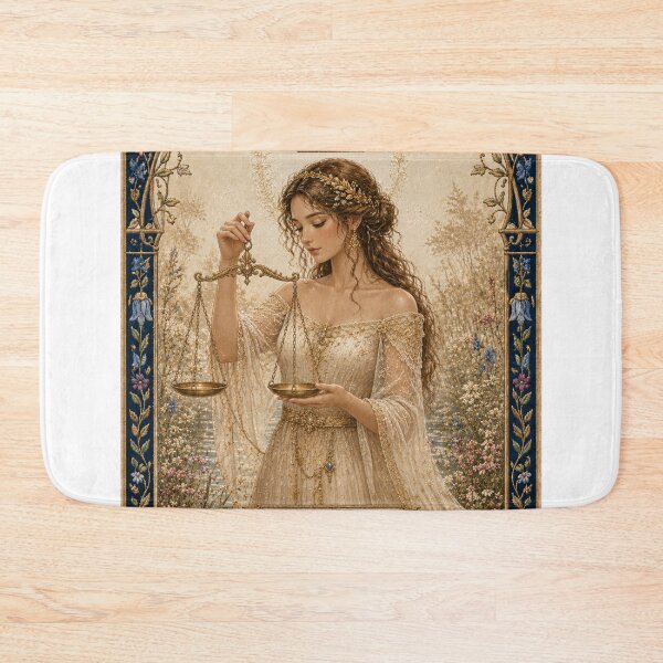 Item preview,  Libra Zodiac Maiden | Celtic Art Aesthetic | Medieval Fantasy Faux Embroidery  designed and sold by doinitzart.