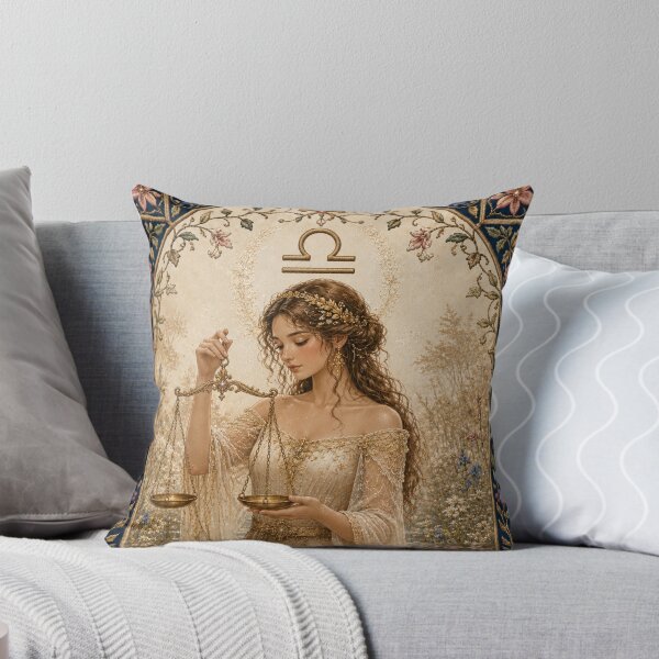 Item preview,  Libra Zodiac Maiden | Celtic Art Aesthetic | Medieval Fantasy Faux Embroidery  designed and sold by doinitzart.