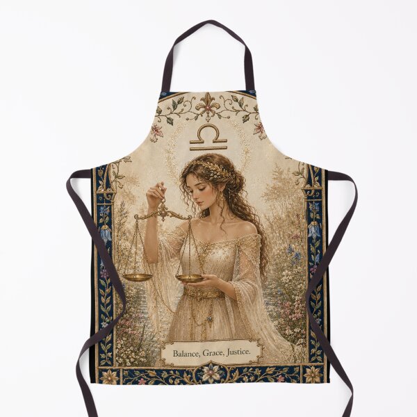 Item preview, Libra Zodiac Maiden | Celtic Art Aesthetic | Medieval Fantasy Faux Embroidery designed and sold by doinitzart.