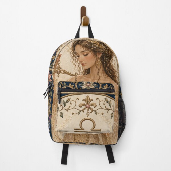 Item preview, Libra Zodiac Maiden | Celtic Art Aesthetic | Medieval Fantasy Faux Embroidery designed and sold by doinitzart.