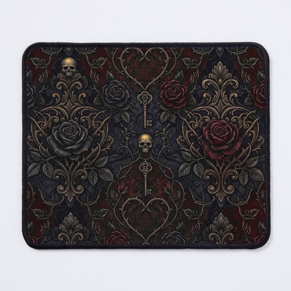 Item preview, Gothic Key to My Heart - Dark Romance Rose and Skull Pattern designed and sold by cabuks.