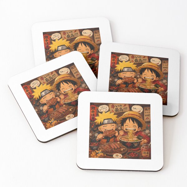 Item preview, Naruto and Luffy Eating designed and sold by Princessnessiee.