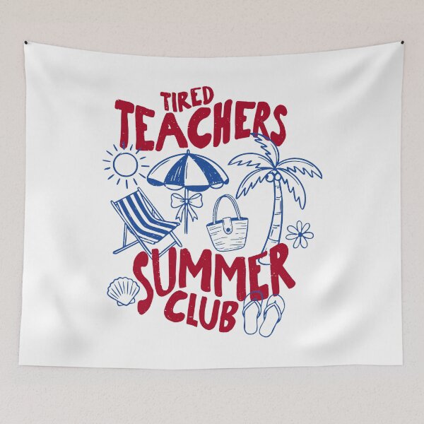 Item preview, Tired Teachers Summer Club - Funny Teacher Summer Last Day of School Summer Break Teacher Gift End of Year Teacher designed and sold by gunaone-design.