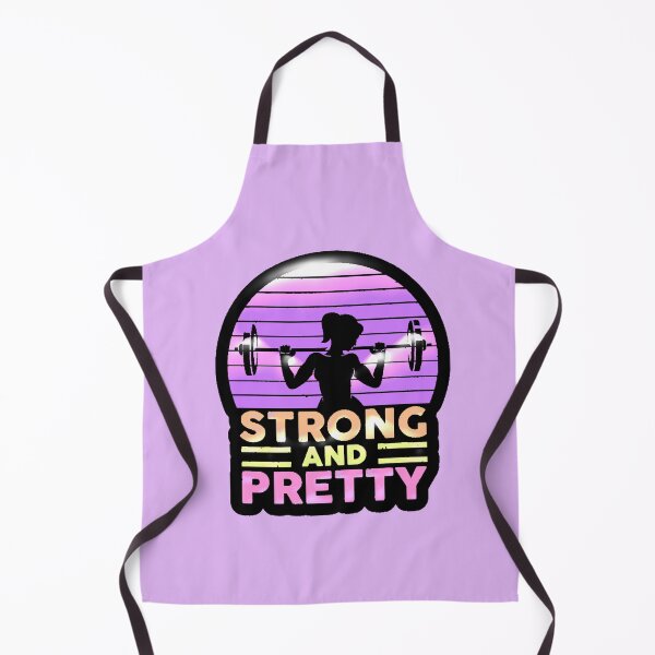 Item preview, Strong and Pretty Gym Girl Retro Fitness Motivation Gift designed and sold by AstronautMerch.