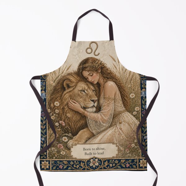 Item preview, Leo Zodiac Maiden | Celtic Art Aesthetic | Medieval Fantasy Faux Embroidery Print designed and sold by doinitzart.