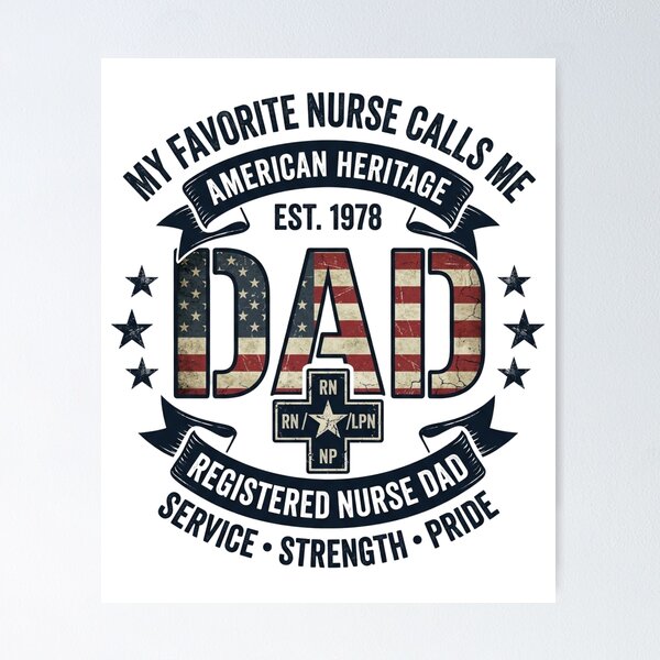 Item preview, My Favorite Nurse Calls Me Dad Shirt | Registered Nurse Dad Gift | RN Dad Design Classic T-Shirt  designed and sold by podlook.
