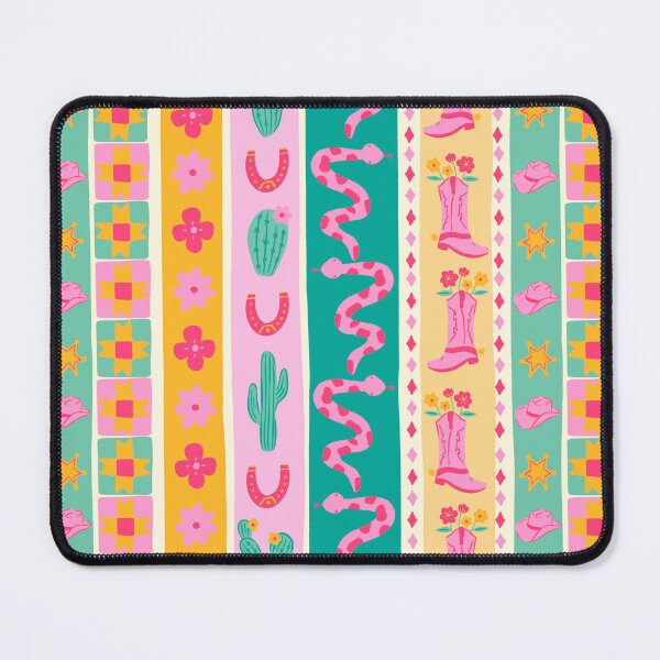 Item preview, Pink Cowgirl Boots and Cactus Stripes designed and sold by DafneDStudio.