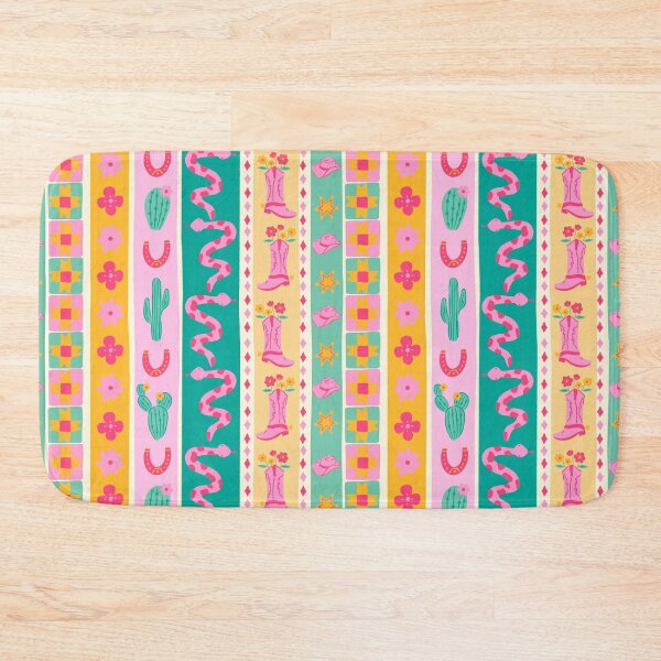 Item preview, Pink Cowgirl Boots and Cactus Stripes designed and sold by DafneDStudio.