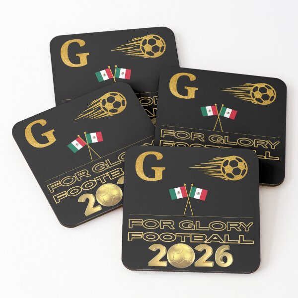 Item preview, For Glory Football 2026 Mexico Gold Soccer Fan Design Mexican Flag Football Supporter T Shirt designed and sold by Art_IN_Design.